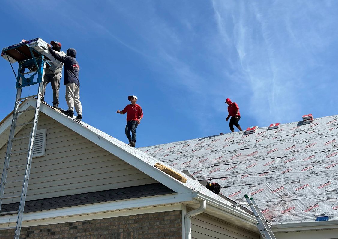 Professional roof installation